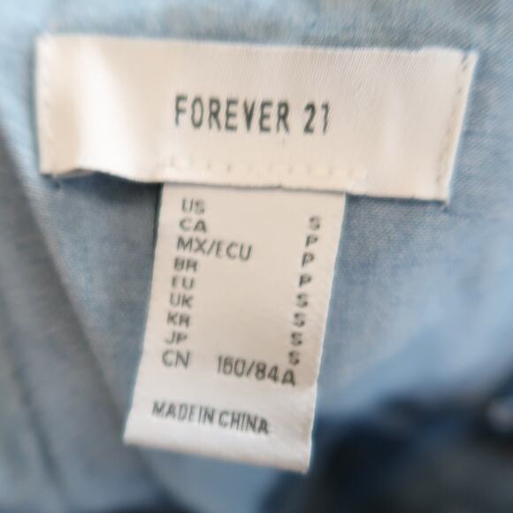 Forever 21 Blue and Black Denim Jean Patchwork Maxi Dress S - Picture 5 of 7